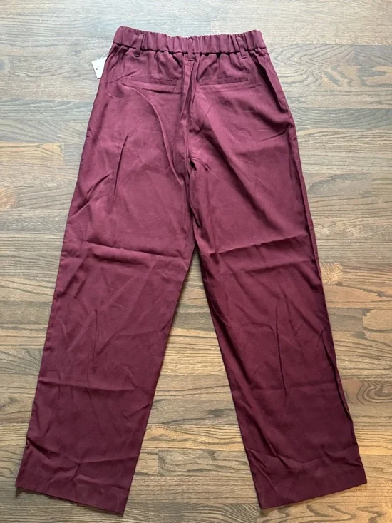 a new day high waisted trousers in Burgundy Wine 8 Long NWT - Picture 4 of 8
